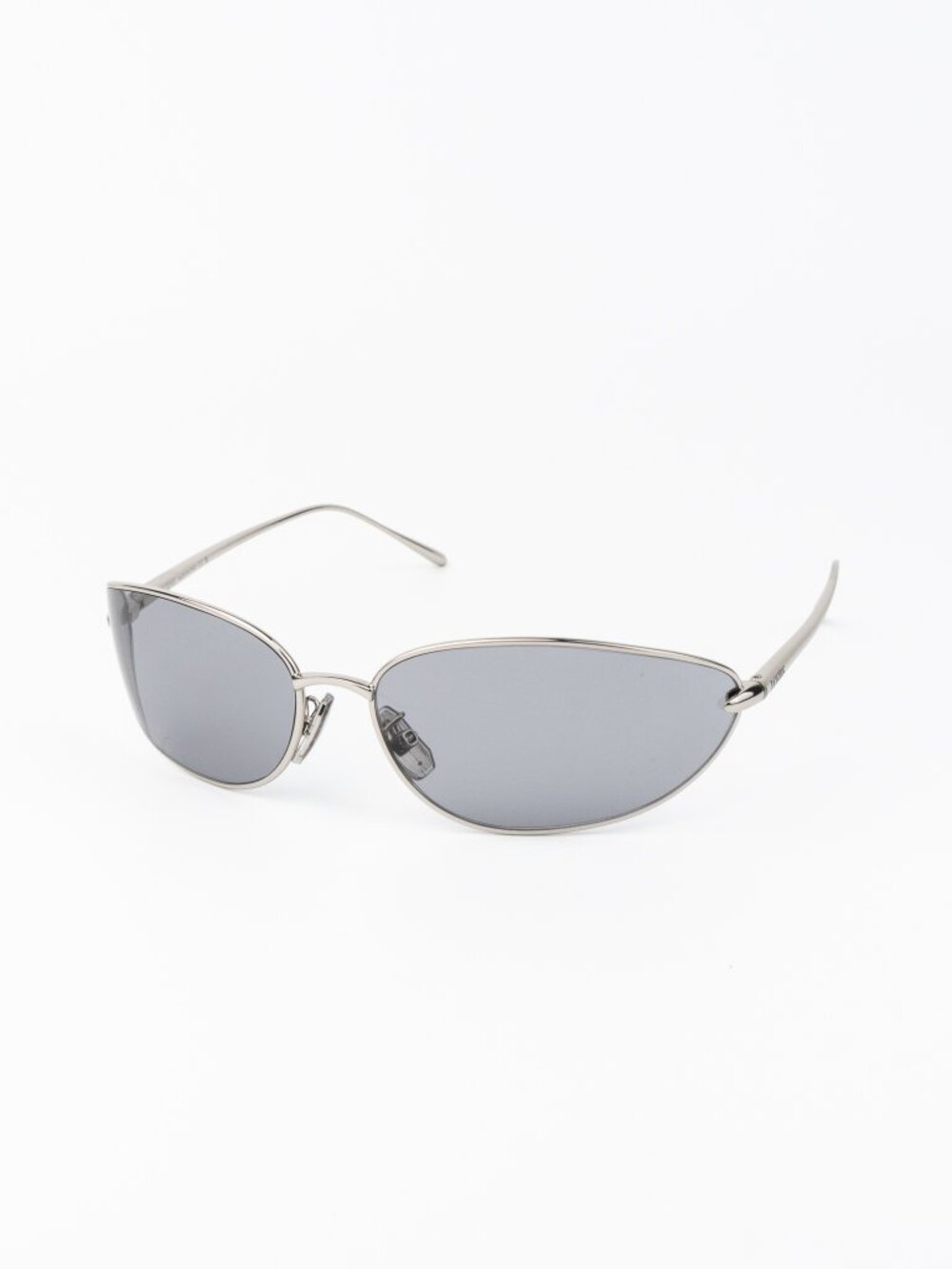 Loewe Women Sunglasses Silver Grey Wraparound LW40164U 16A NEW AUTHENTIC